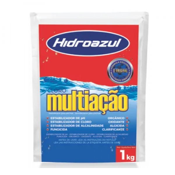 Cloro Multia&ccedil;&atilde;o Hidroazul Pacote 1kg