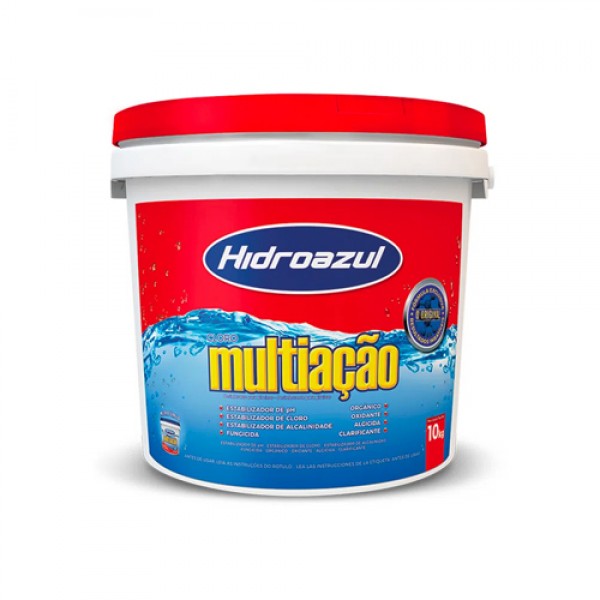 Cloro Multia&ccedil;&atilde;o Hidroazul Balde 10kg